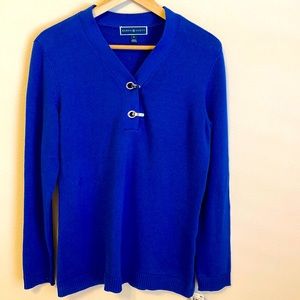 Karen Scott Bright Blue Pullover Sweater